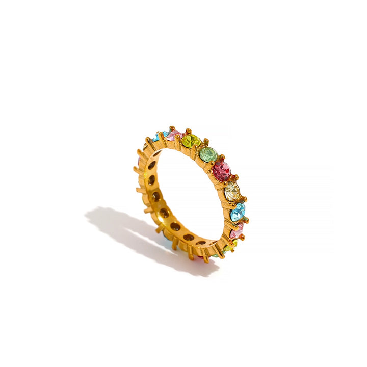ALMA | טבעת נשים משובצת אבנים צבעוניות
