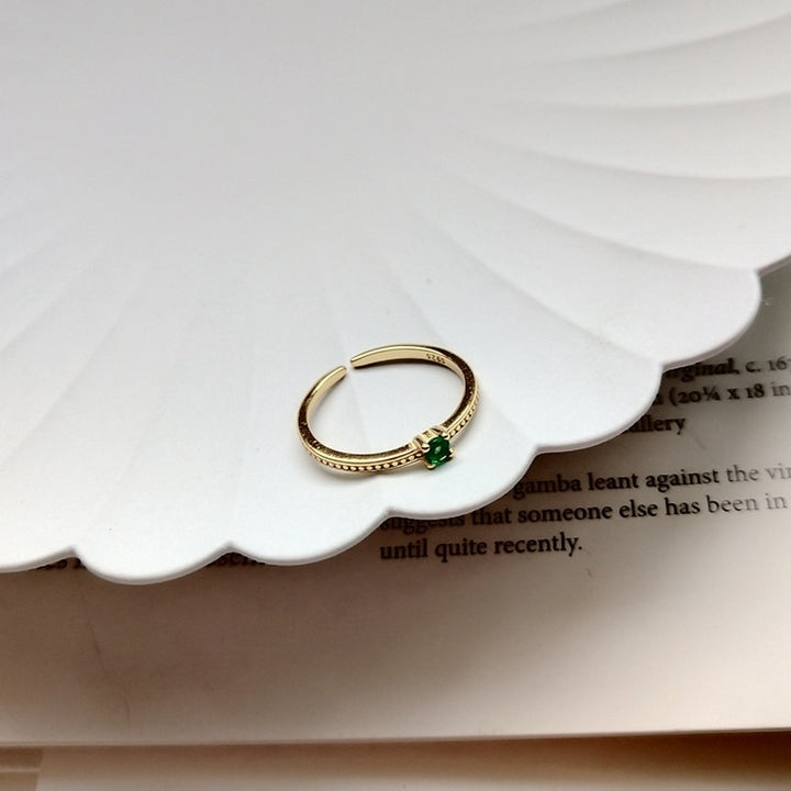 GILA.1 | טבעת נשים עדינה בציפוי זהב עם זרקון